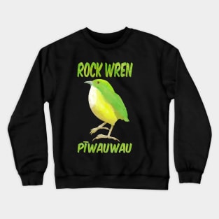 Rock Wren Piwauwau NZ bird Crewneck Sweatshirt